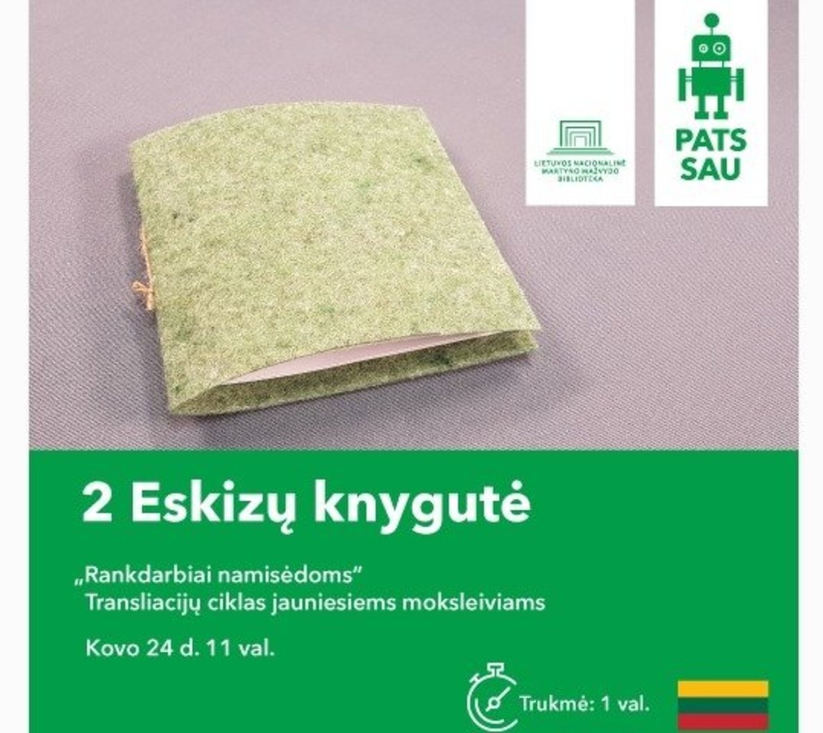 „Rankdarbiai namisėdoms“: Eskizų knygutė
