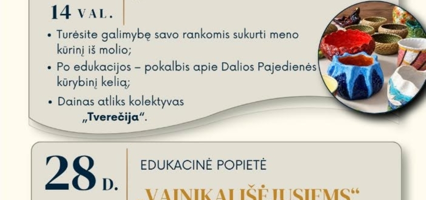 Spalio mėnesio veiklos Tverečiaus krašte