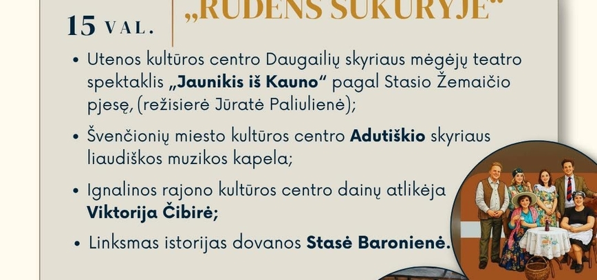 Spalio mėnesio veiklos Vidiškių krašte