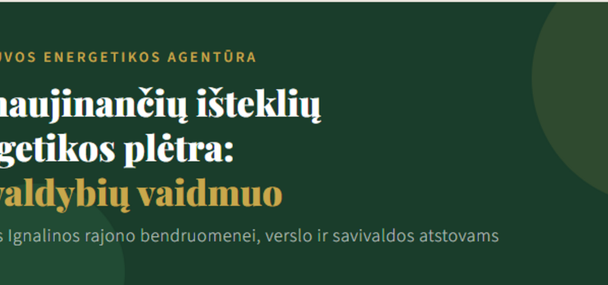 Seminaras „Atsinaujinančių išteklių energetikos plėtra: savivaldybių vaidmuo“