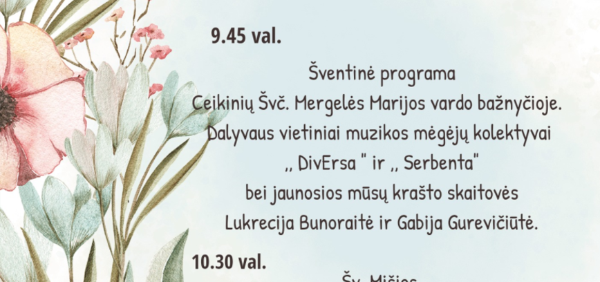 Celebration for Mother's Day in Ceikiniai 