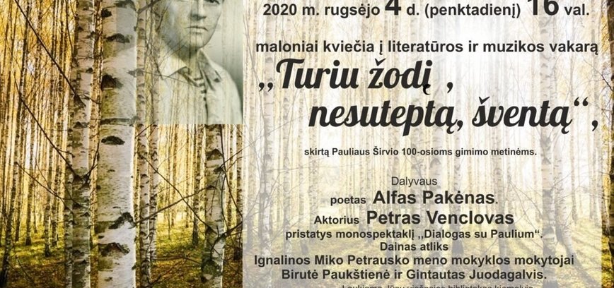 Literatūros ir muzikos vakaras 
