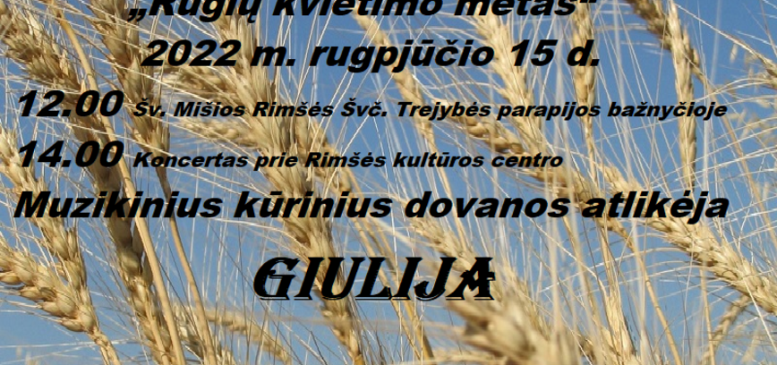 Rimšė: Žolinių šventė „Rugių kvietimo metas“