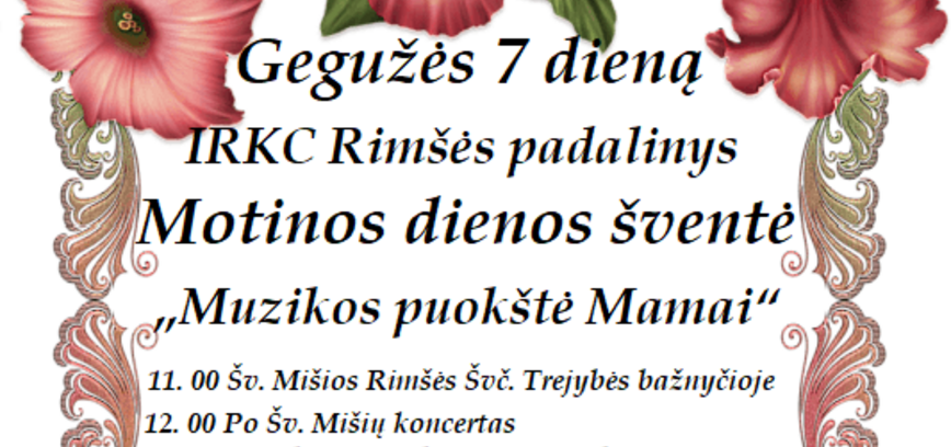 „Muzikos puokšte mamai“ Rimšėje