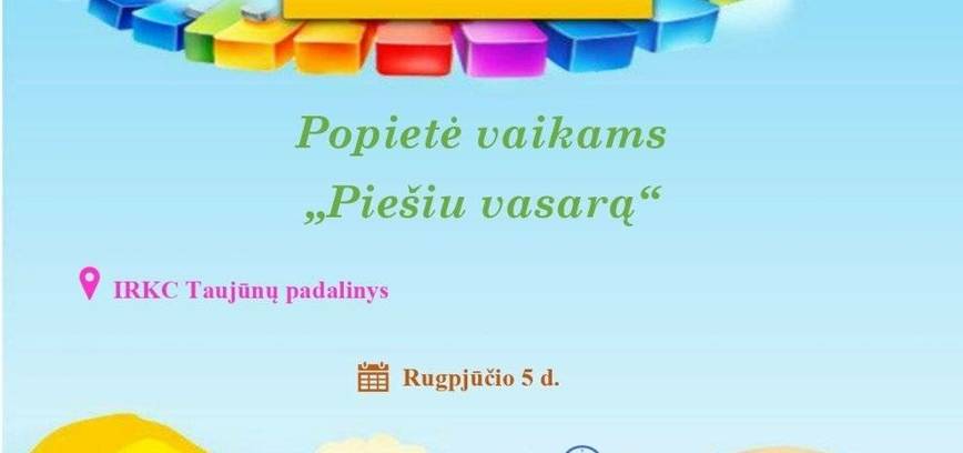 Popietė vaikams „Piešiu vasarą“ Taujūnuose