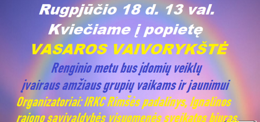 Popietė „Vasaros vaivorykštė“ Rimšėje