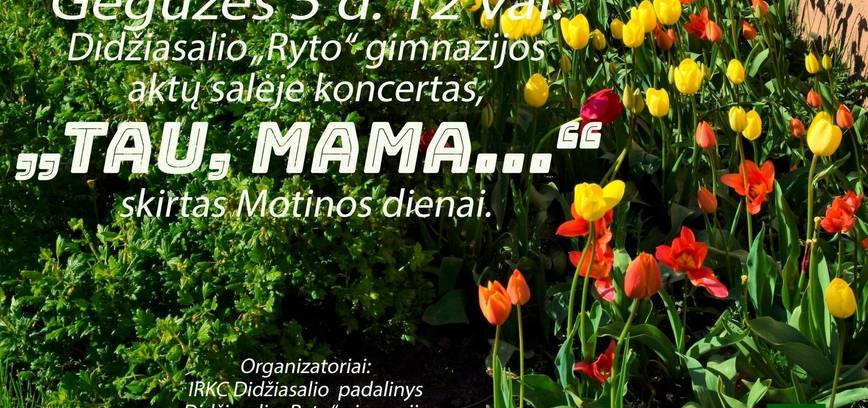 Koncertas Didžiasalyje „Tau, mama...“