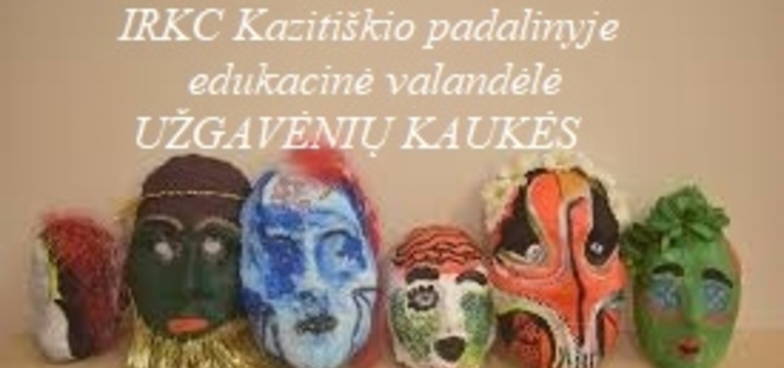 Edukacija „Pasigaminkime Užgavėnių kaukę“ Kazitiškyje