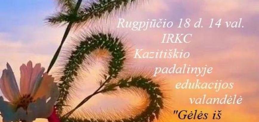Edukacija „Gėlės iš krepinio popieriaus“ Kazitiškyje