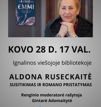 Susitikimas su Aldona Ruseckaite ir romano pristatymas