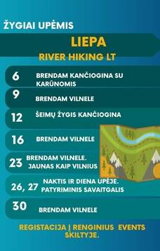 Žygiai upėmis River Hiking LT Liepos mėnesį