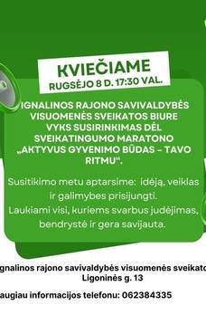 Susirinkimas dėl sveikatingumo maratono