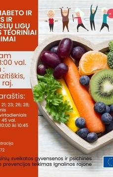 Cukrinio diabeto ir širdies ir kraujagyslių ligų prevencijos teoriniai užsiėmimai Kazitiškyje