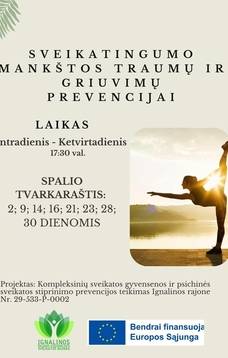 Sveikatingumo mankštos traumų ir griuvimų prevencijai