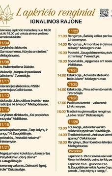 Lapkričio renginiai Ignalinos rajone