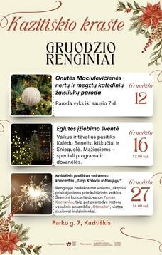 Gruodžio renginiai Kazitiškio krašte
