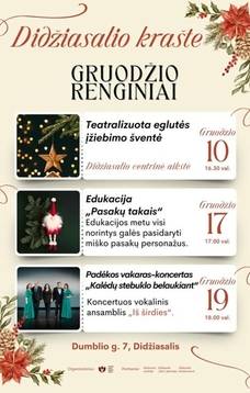 Gruodžio renginiai Didžiasalio krašte