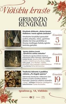Gruodžio renginiai Vidiškių krašte