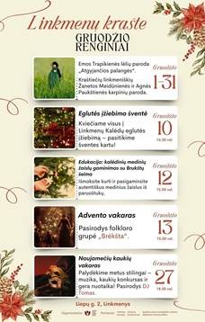 Gruodžio renginiai Linkmenų krašte