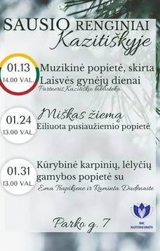 Sausio renginiai Kazitiškyje