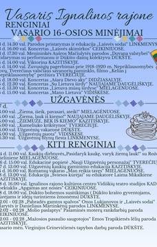 Vasario mėnesio renginiai Ignalinos rajone