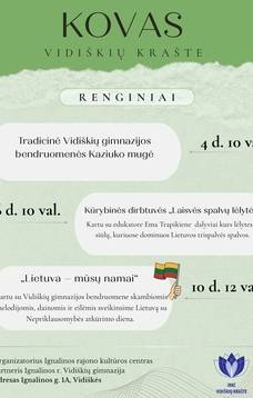 Kovo mėnesio renginiai Vidiškių krašte