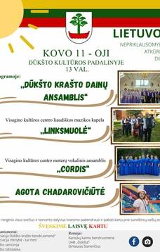Kovo 11-oji Dūkšto kultūros padalinyje
