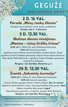 Gegužės mėnesio renginiai Mielagėnų krašte