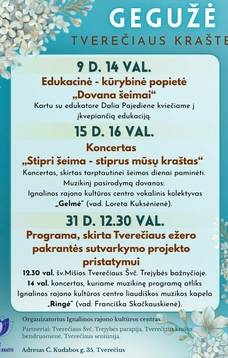 Gegužės mėnesio renginiai Tverečiaus krašte