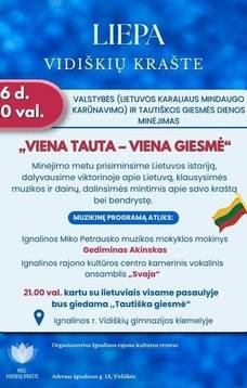 National Day celebration in Vidiškės