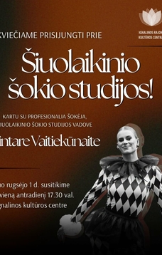 Kvietimas prisijungti prie Šiuolaikinio šokio studijos