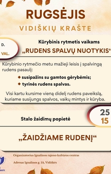 Rugsėjo mėnesio veiklos Vidiškių krašte