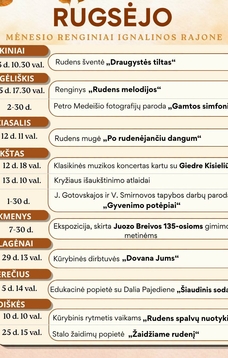 Rugsėjo mėnesio veiklos Ignalinos rajone 