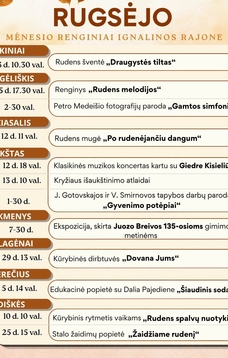 Rugsėjo mėnesio veiklos Ignalinos rajone 