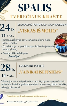 Spalio mėnesio veiklos Tverečiaus krašte