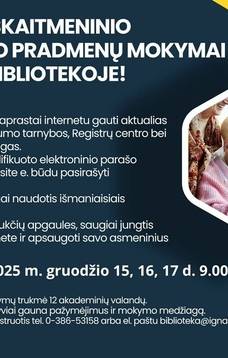Nemokami skaitmeninio raštingumo pradmenų mokymai Ignalinos bibliotekoje