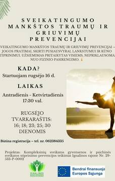 Sveikatingumo mankštos traumų ir griuvimų prevencijai