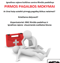 Pirmos pagalbos mokymai Rimšėje