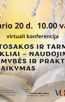 Virtuali konferencija „Tautosakos ir tarmių ištekliai – naudojimosi galimybės ir praktinis pritaikymas“