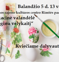 Edukacinė valandėlė „Marginu velykaitį“ Rimšėje