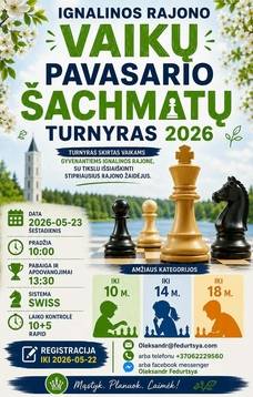 Ignalinos rajono vaikų pavasario šachmatų turnyras 2026