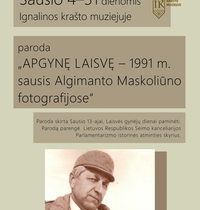 Exhibition "DEFENDING FREEDOM - January 1991 in the photographs of Algimantas Maskoliūnas"