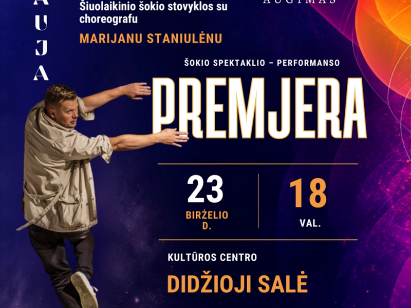 Šokio spektaklio-performanso PREMJERA