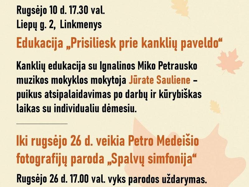 Edukacija "Prisiliesk prie kanklių paveldo"