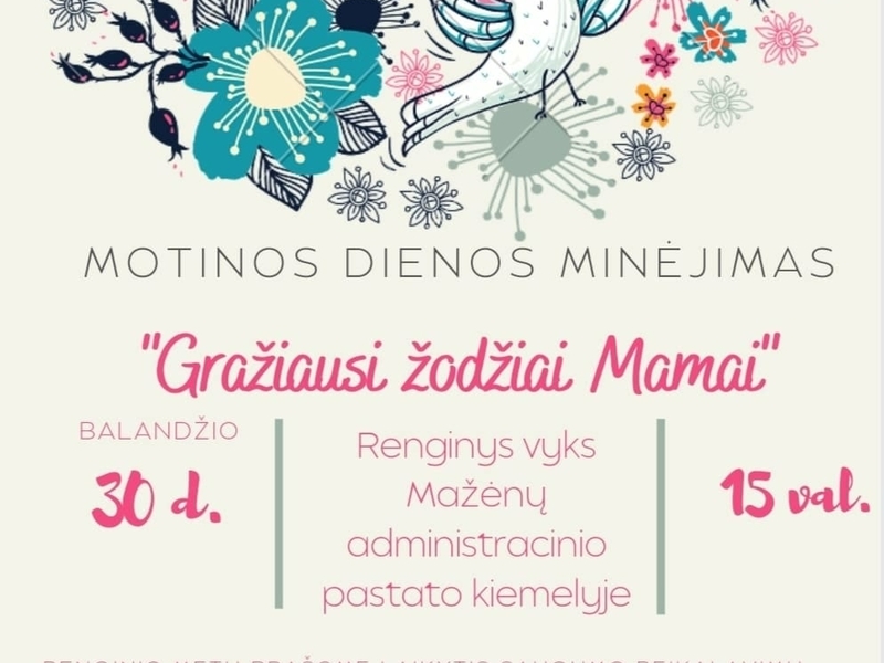 Commemoration of Mother's Day in Mažėnai