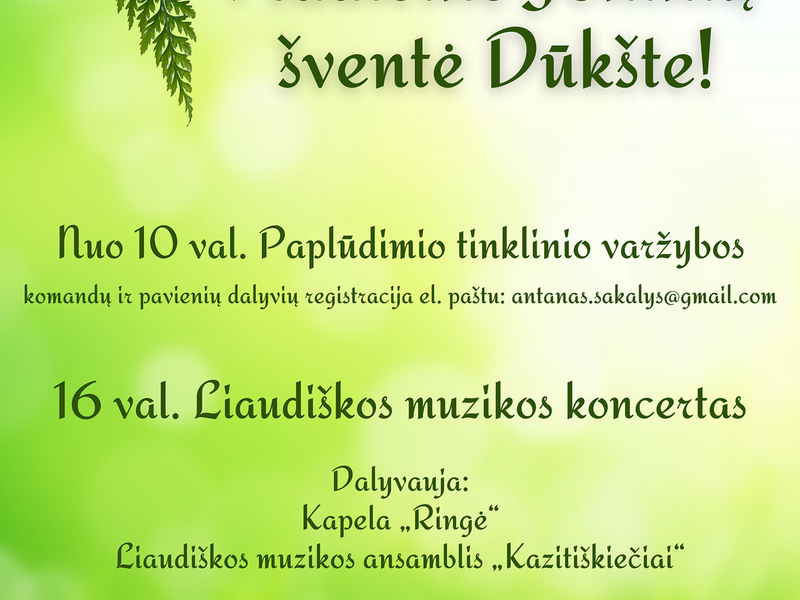 Traditionelle Feier zum Johannestag in Dukste