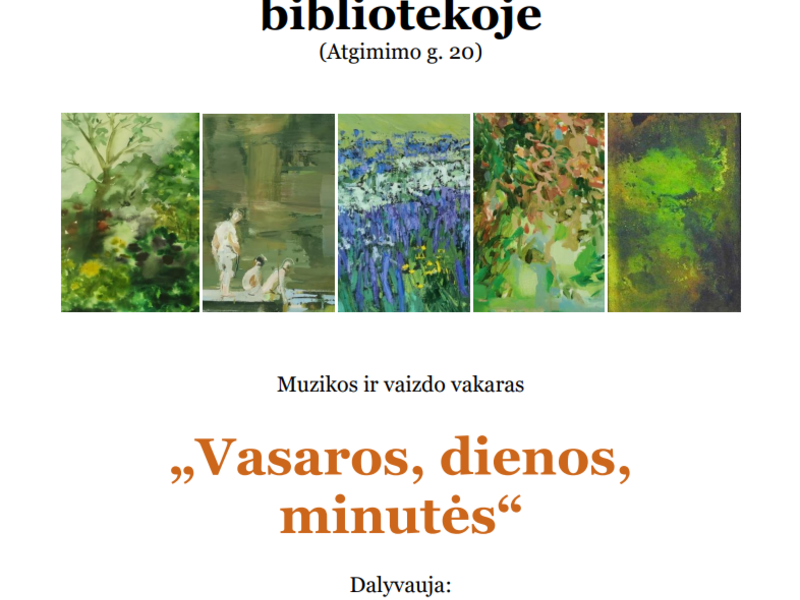 Musik- und Videoabend "Sommer, Tage, Minuten"