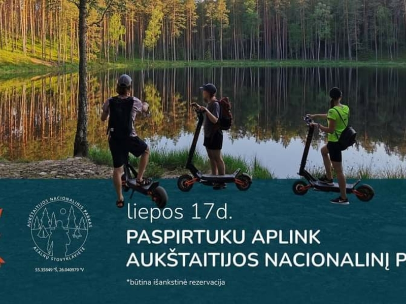 Скутер вокруг Аукштайтийского национального парка