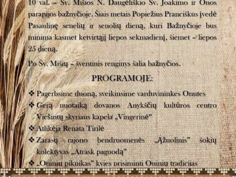 Saint Ona is a lady of bread and summer goodies