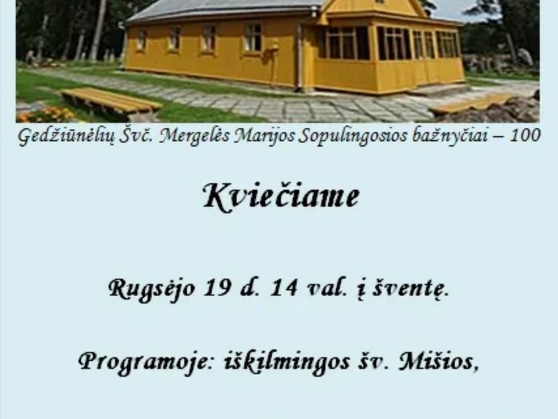 Gedžiūnėliai-Str. Kirche der Jungfrau Maria Sopulinga - 100